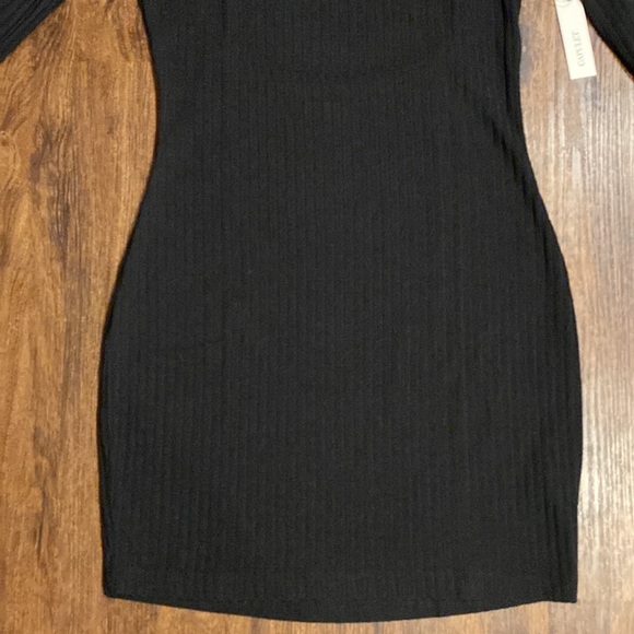 Capulet Black Ribbed Long Sleeve Sweater Dress Size Large New w/Tags! - Picture 3 of 12